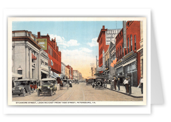 Petersburg, Virginia, Sycamore Street looking east