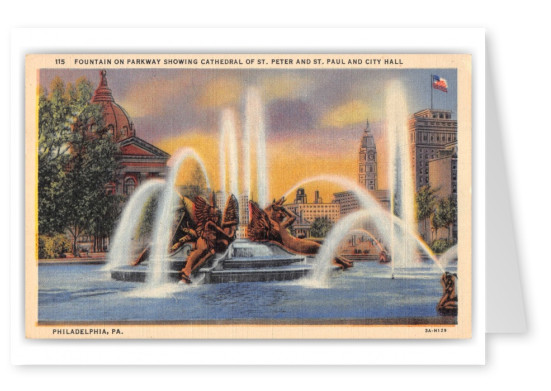 Philadelphia, Pennsylvania, Fountain on Parkway