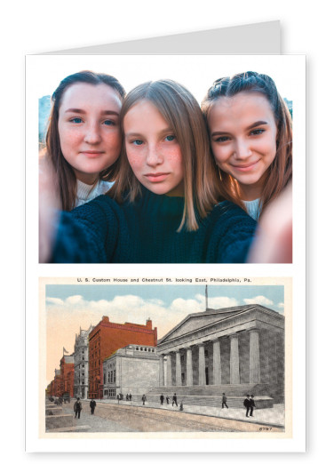 Philadelphia, Pennsylvania, US Customs House and Chestnut Street