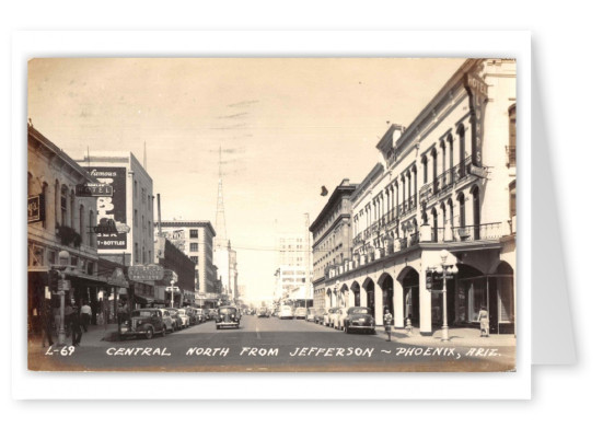 Phoenix Arizona Central North from Jefferson