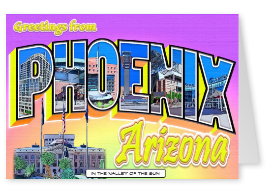 Phoenix vintage tarjeta de felicitación