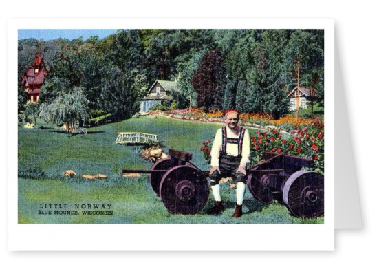 Curt Teich Cartolina Collezione Degli Archivi Po ' Di Norvegia, Blue Mounds, Wisconsin 