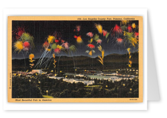 Pomona California Los Angeles County Fair Fireworks at Night