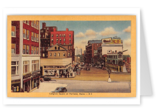 Portland Maine Congress Square Street Scene