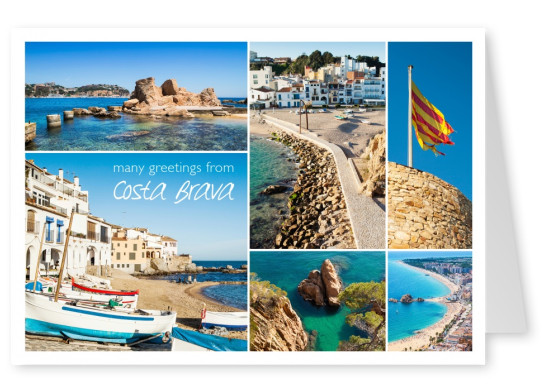 photocollage with multiple pictures of Costa Brava