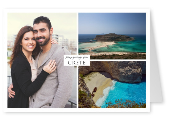 Collage with three photos for personalization â€“ crete