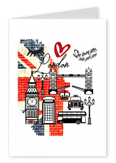 Illustration Eye-Love London Wallpaper