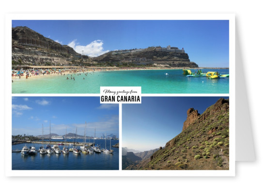 Gran Canaria greeting card collage