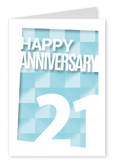 anniversary 21 postcard greeting card design