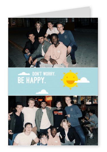 Postcard Happiness Project don't worry. be happy.