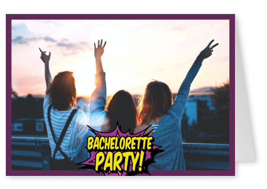 bachelorette party pop art comic lettering