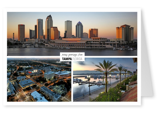 Three photos of Tampa – Florida at night