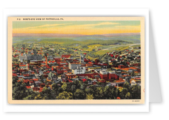 Pottsville Pennsylvania Birds Eye View