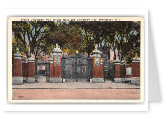 Providence, Rhode Island, Brown University Van Wickle Gate and University hall