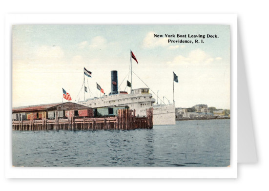 Providence, Rhode Island, New York Boat leaving Dock