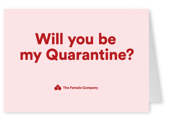 DE VROUWELIJKE BEDRIJF ansichtkaart wil je mijn Quarantaine?