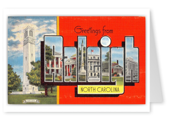 Raleigh North Carolina Greetings Clock Tower