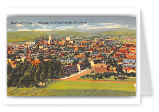 Reading, Pennsylvania, town view from Mt. Penn