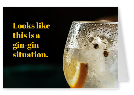 Il semble que ce soit un gin-gin situation.