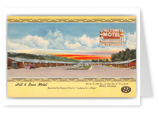 Reno Nevada Hill and Sons Motel