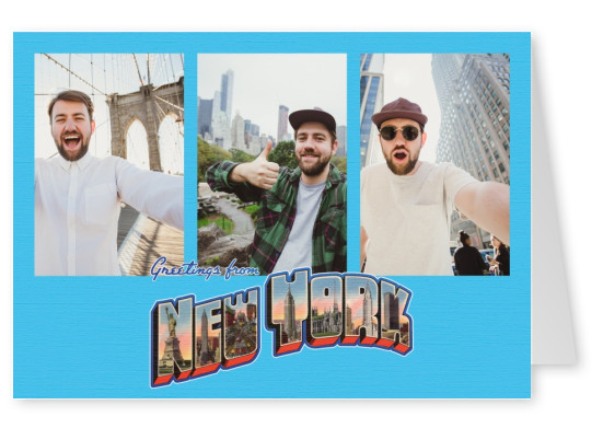 New York Retro Style Postcard