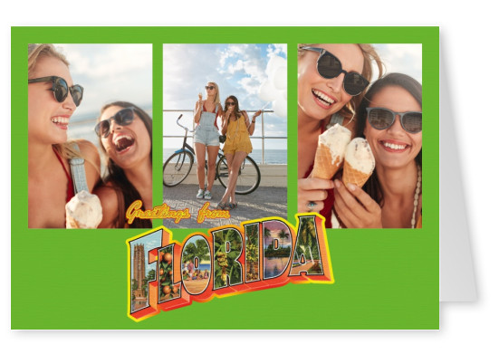 Florida Retro Style Postcard
