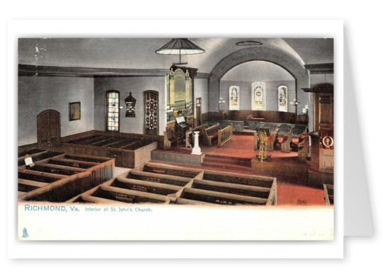 Richmond, Virginia, interior of St. Johns Church