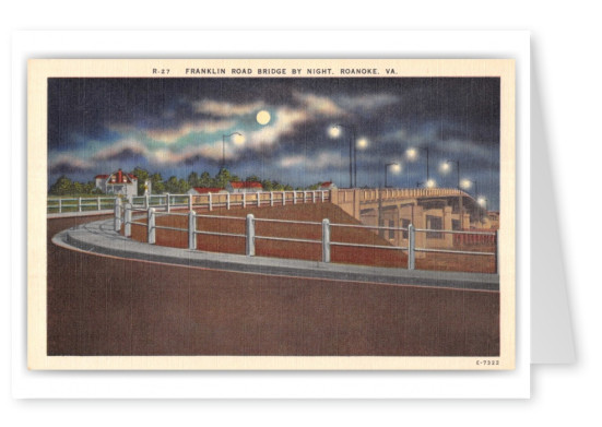 Roanoke, Virginia, Franklin Road Bridge at night