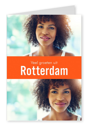 Rotterdam greetings in dutch language orange white