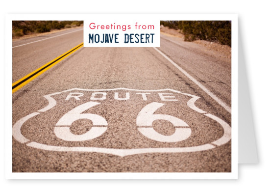 route 66 highway postcard Mojave Desert