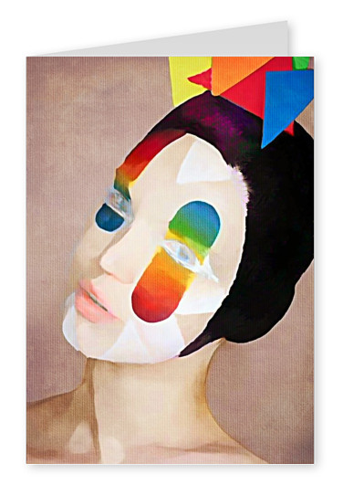 Kubistika woman wearing a mask