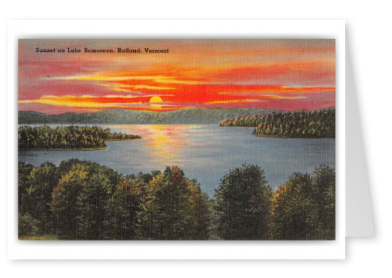 Rutland Vermont Sunset on Lake Bomoseen Scenic View