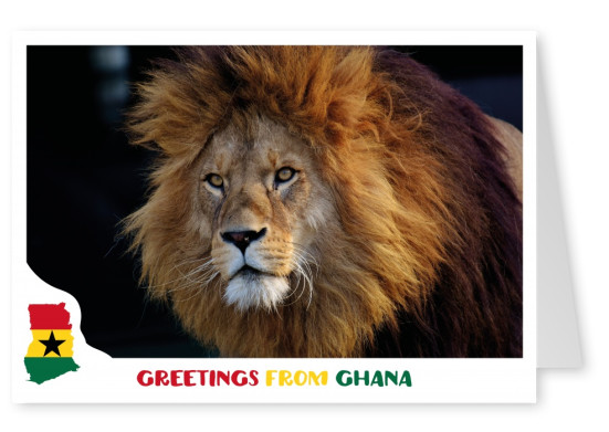 La tarjeta de ghana con motivos