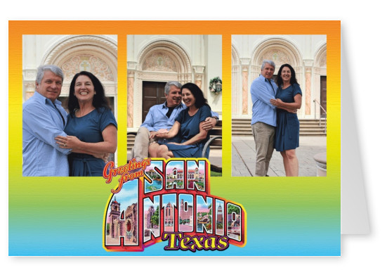  Large Letter Postcard Site Greetings from San Antonio, Texas