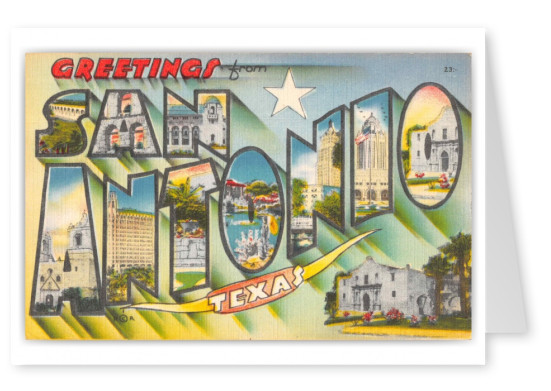 San Antonio Texas Greetings Large Letter