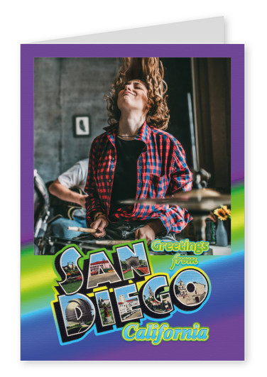  Grande Lettera Cartolina Sito Di San Diego, California