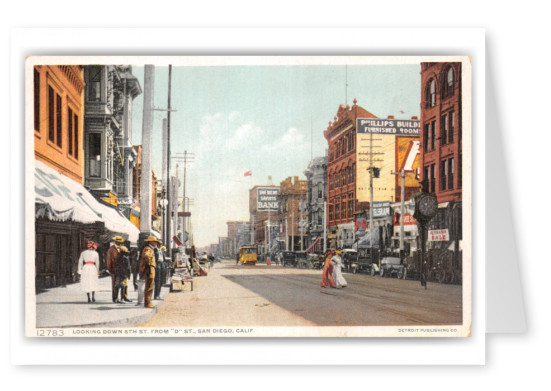 San Diego, California, looking down 5th street