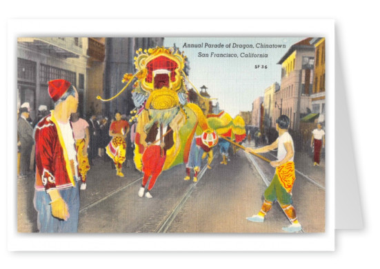 San Francisco California Chinatown Annual Parade of Dragon