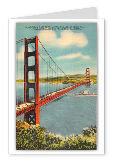 San Francisco, California, Golden Gate Bridge looking towards city