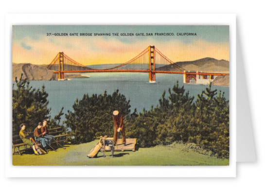 San Francisco, California, grand view of Golden Gate Bridge 