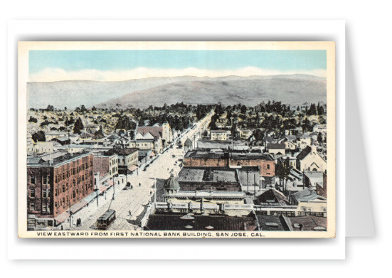 San Jose, California,, eastward view from first national bank building