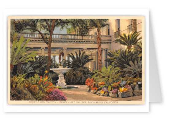 San Marino, California, Henry E. Huntington Library _ Art Gallery fountain