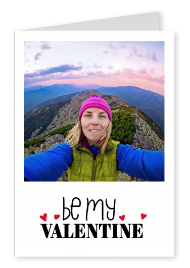 Editable Greetingcard for Valenitine`s day - Be my Valentine