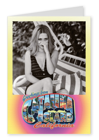 vintage tarjeta de felicitación, saludos desde saludos desde la Isla Catalina, California