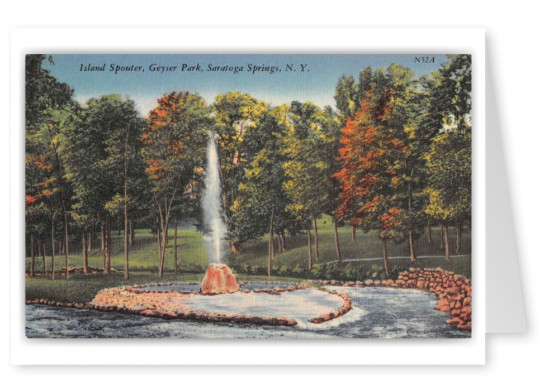 Saratoga Springs New York Geyser Park Island Spouter