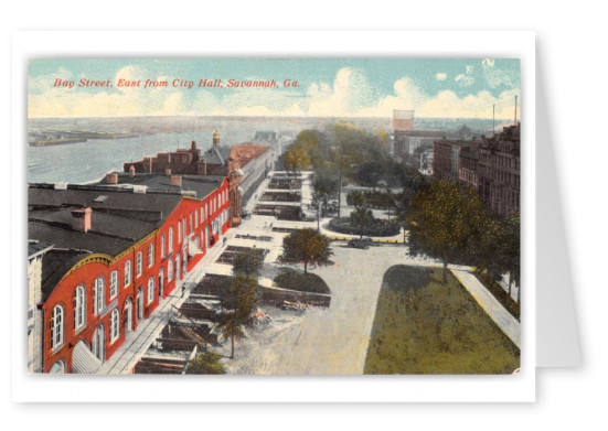 Savannah Georgia Bay Street East from City Hall