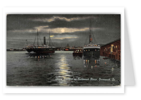 Savannah Georgia Savannah River Ocean Steamer