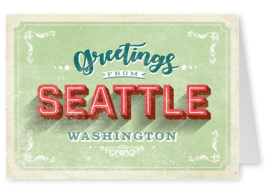 Vintage postcard Seattle