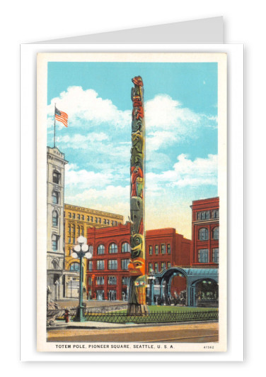 Seattle, Washington, Totem Pole in Pioneer Square