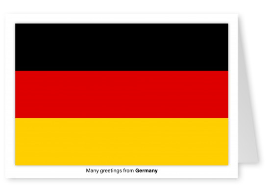Vykort med flaggan i Tyskland